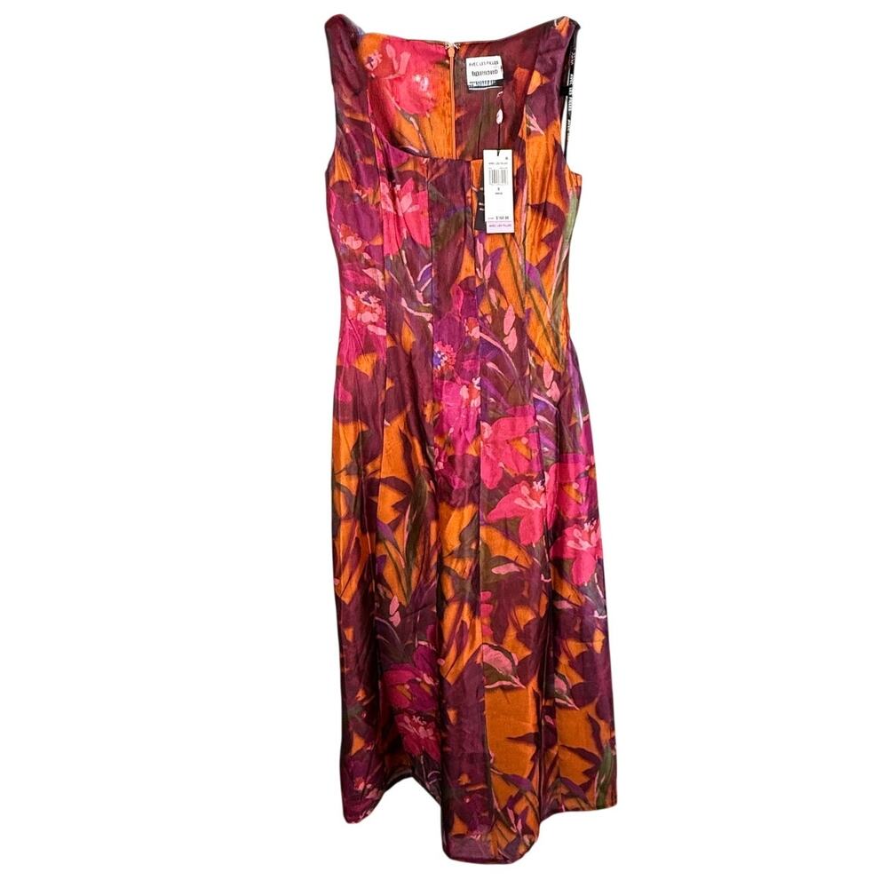 NWT Avec Les Filles Jardin Paint Formal Floral Maxi Dress 6 Lined Evening $168